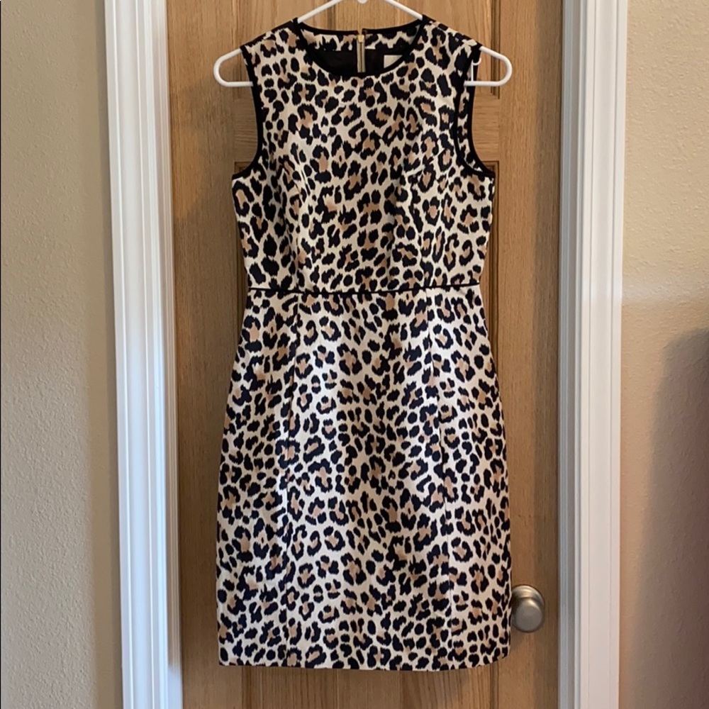 Kate Spade Leopard Shift Dress, size 2